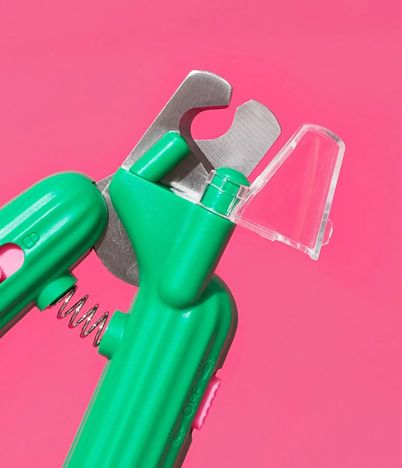 Cactus Non-Slip Pet Nail Clipper with LED Light